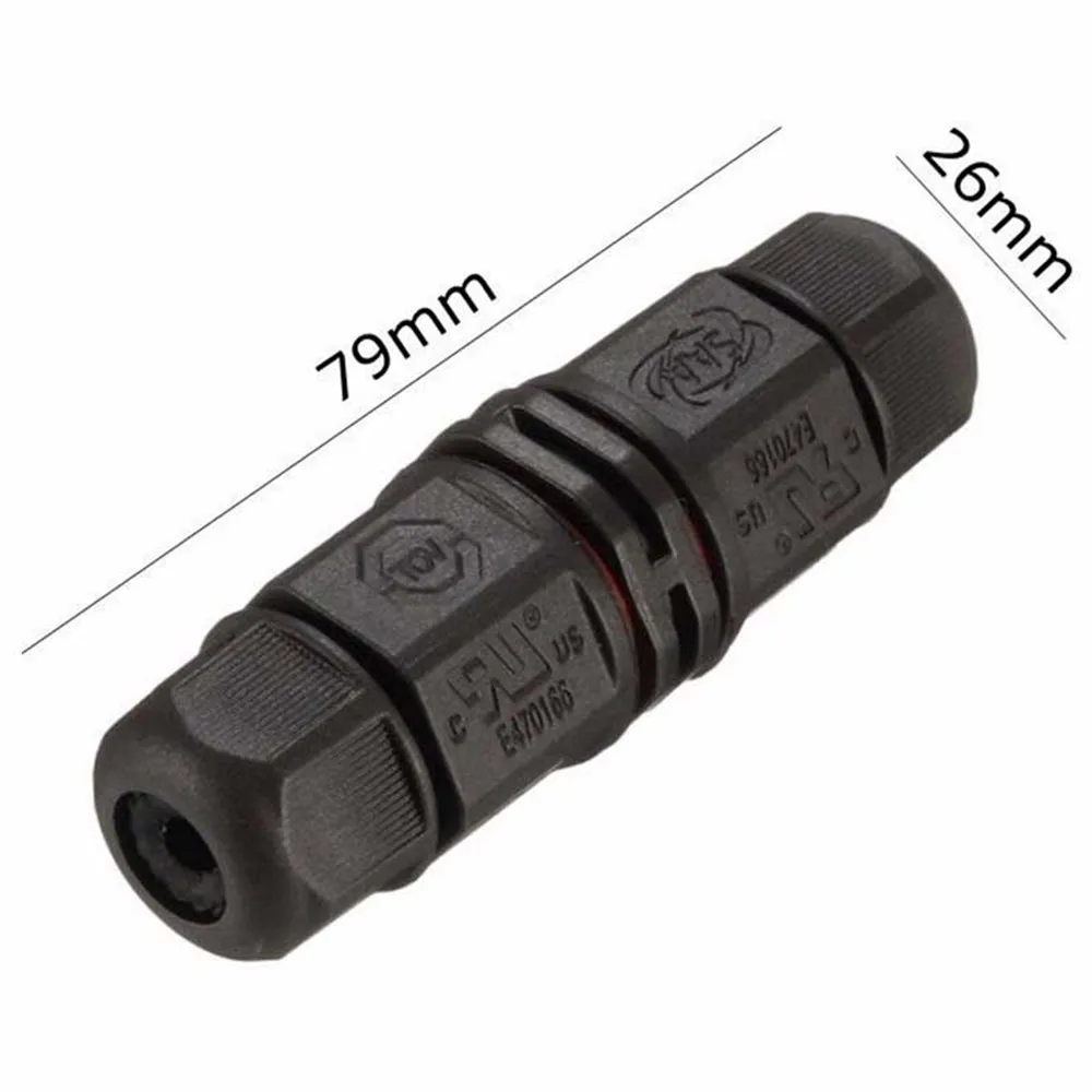 IP68 Waterproof Cable Connector 2 Pin 3 Pin Electrical Terminal Wire Connector Screw and Soldering Pin Connector for LED Light