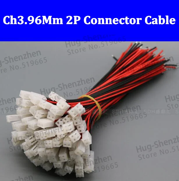 

Free shipping 1000pcs Ch3.96 Mm Pitch 2P Crimp Terminal Connector Cable 150MM CH 3.96MM