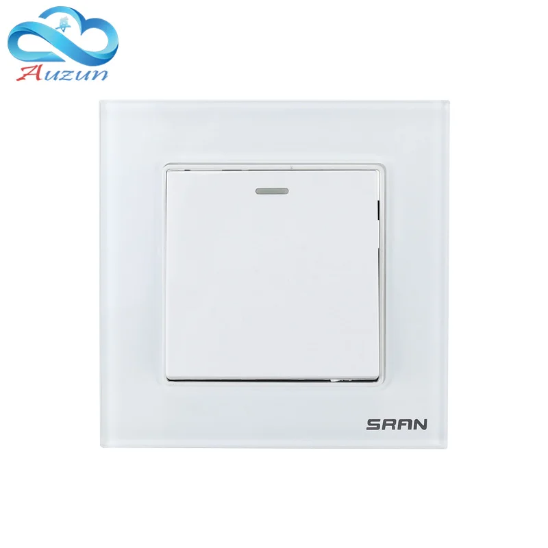 One singleSingle control switch wall head switch toughened glass panel with luminous switch socket