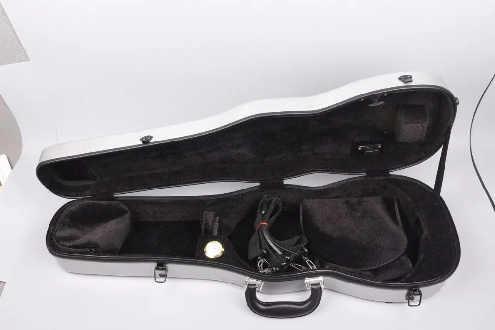 New violin case 4/4 composite material strong violin box bag silver color#SX1