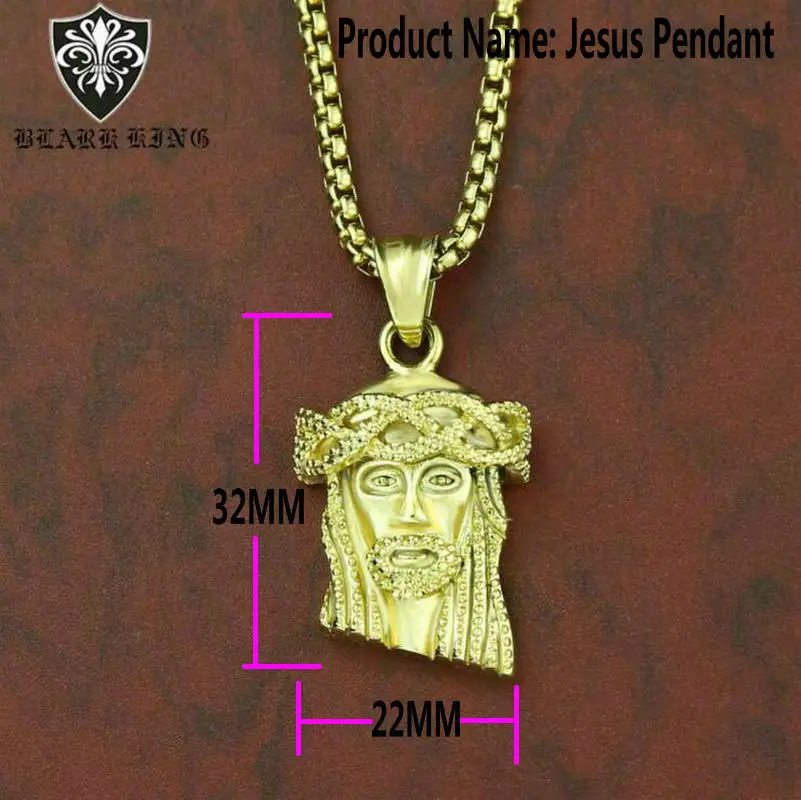 Men\'s Jesus Christ Portrait Pendant Necklace Stainless Steel Religious Symbol Jewelry for Faith And Fashion