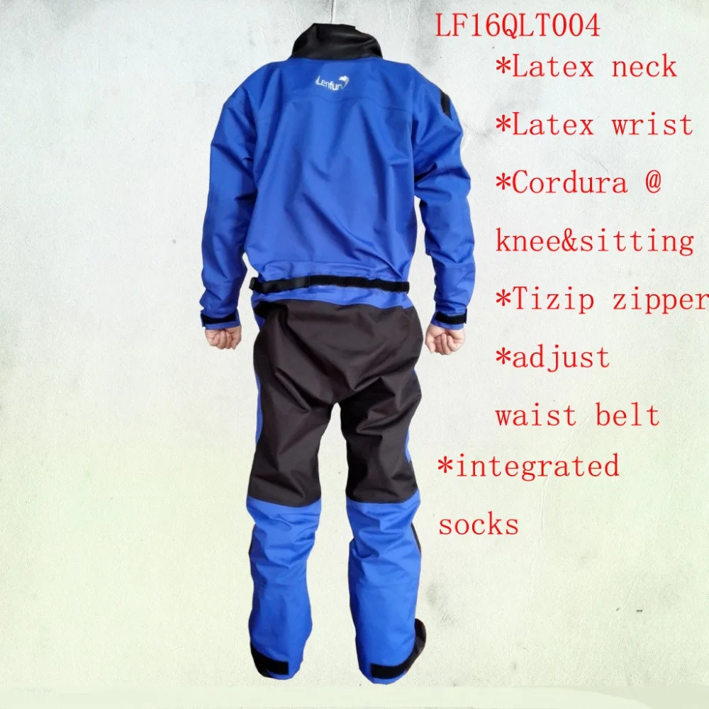 2016 front zipper dry suit,latex neck and wrist gasket tizip relief zipper kayak,whitewater,rafting,sailing,boating windsurfing