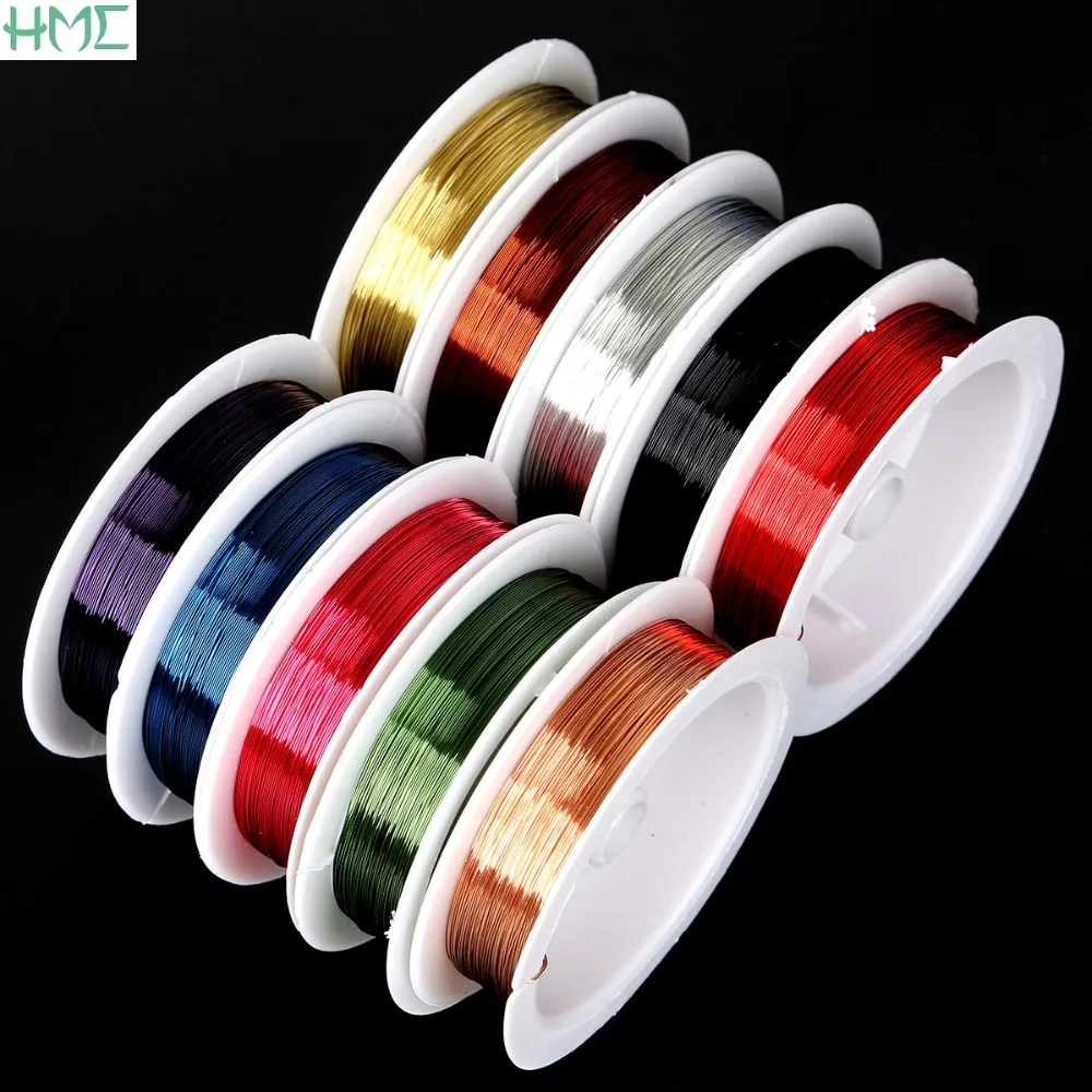 Copper Wire 0.3/0.4mm Mixed Color Beading Wire Cord String Thread For DIY Craft Bracelet Earring Jewelry Making Accessories