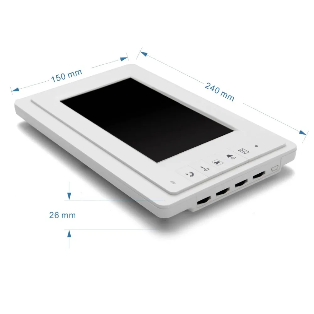 Sysd Video Deurtelefoon 7 Inch Tft Monitor Wired Video Intercom Voor Huis Met Nachtzicht Camera Regendicht