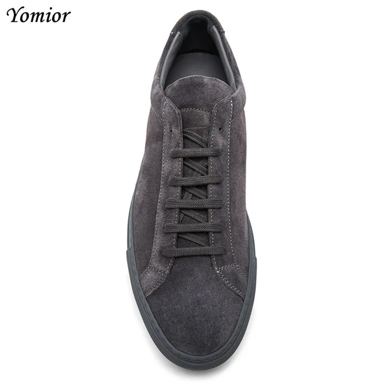 Yomior High Quality Men Casual Shoes Fashion Autumn Comfortable Shoes Genuine Leather Formal Flats White Loafers Sneakers