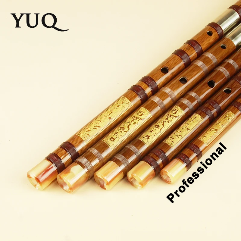 YUQUE Traditional Professional Bamboo Flute Woodwind dizi Musical instruments C D E F G Key Chinese dizi Transversal Flauta Xiao