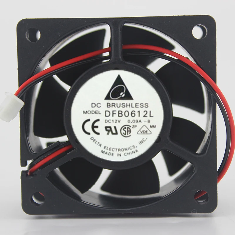 Original  6025 12V 0.09A 2-wire DFB0612L double beads 6cm fan