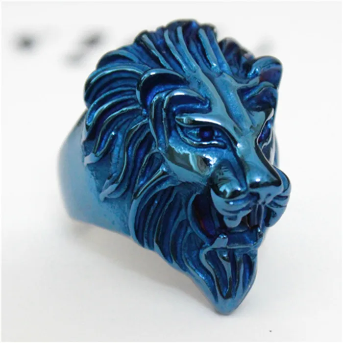 Support Dropship Personal Design Lastest Lion Head Ring 316L Stainless Steel Biker Fantastic Lion King Ring