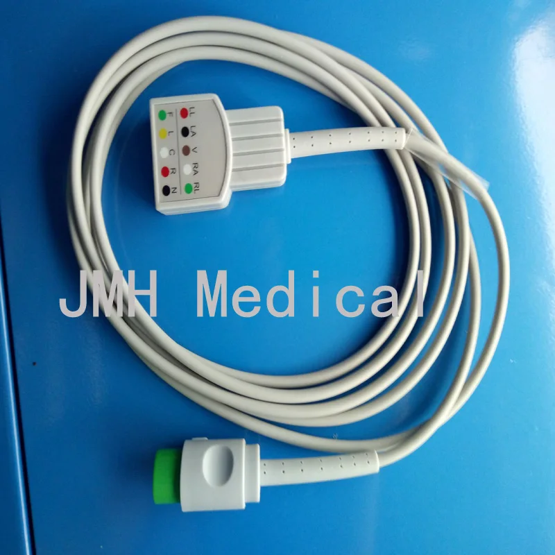 

Compatible with Spacelab 90496,90369 and 90367 ECG Machine the 5 lead trunk cable, AHA and IEC label included,700-0008-07-17pin.