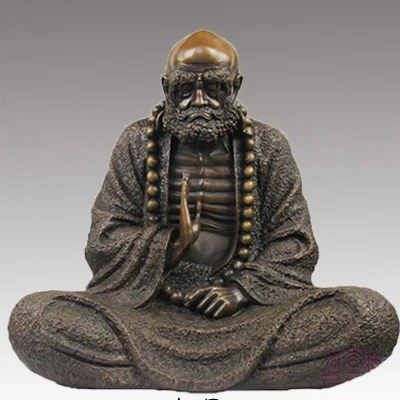 

Bodhidharma copper, Bodhi Dharma, Buddhism, Buddha, Dharma statue, figure, figurine, Small size, Onsale, home decor ~