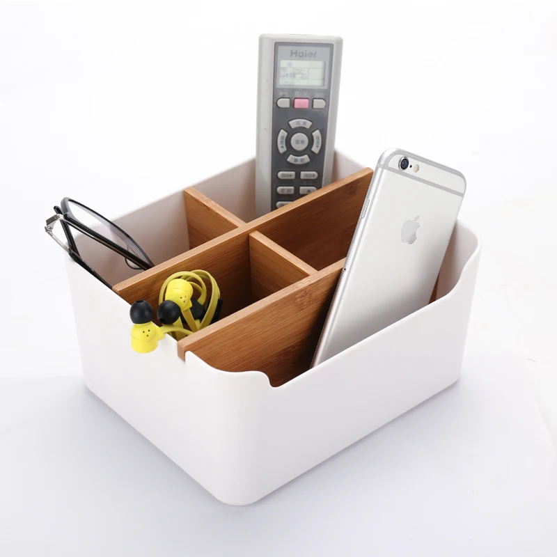 

Nordic Style Creative Wood Desktop Storage Box, Stationary/Cosmetics/Remote Control Holders, Desk Organizer