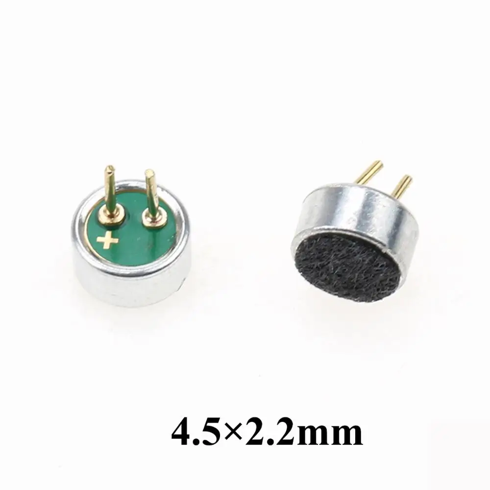 JCD 9.7mm x 7mm /10 x 7 mm/6x5 mm/6 x 2.2 mm/4.5*2.2 mm/4*1.5mm 2 Pin MIC Capsule Electret Condenser Microphone