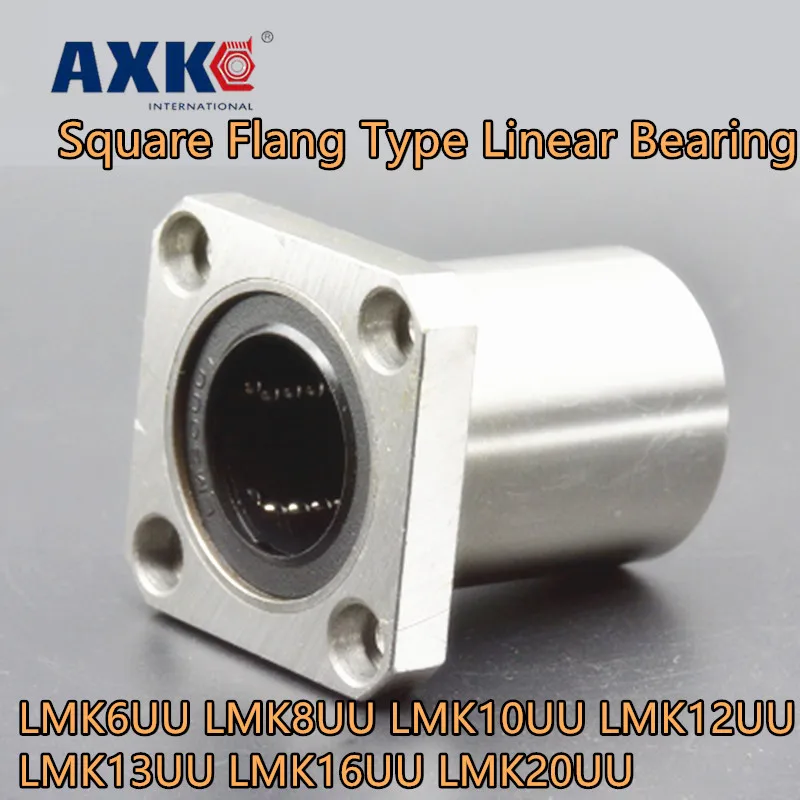 Free Shipping 4pcs Lmk6uu Lmk8uu Lmk10uu Lmk12uu Lmk13uu Lmk16uu Lmk20uu Square Flang Type Linear Bearing For 3d Printer Part