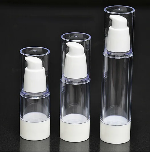 

wholesale 30pcs 50ml plastic Vacuum bottles / 50ml plastic clear empty airless botte / cosmetic container 50ml