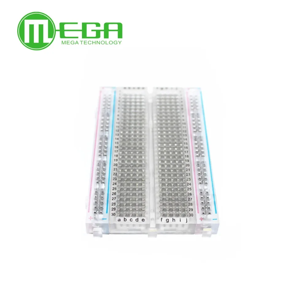 5pcs 400 Tie-Point Solderless Breadboard mini bread plate 83X55 mm Crystal Breadboard