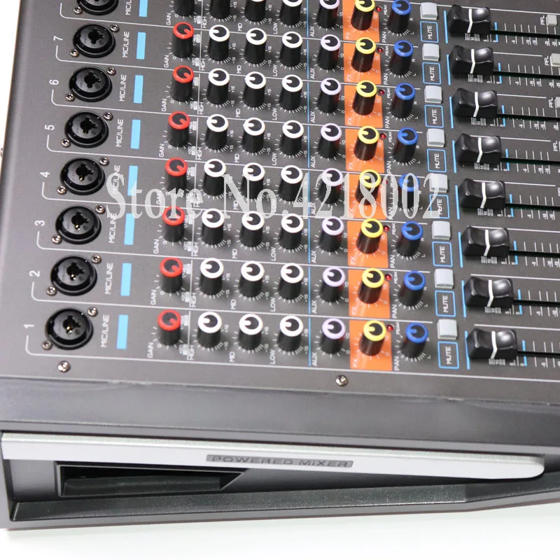 550 + 550 Вт 8-канальный усилитель микшер машина для сцены караоке DJ Свадебный эффект реверберации с 99 цифровыми Bluetooth USB микрофоном микшер система