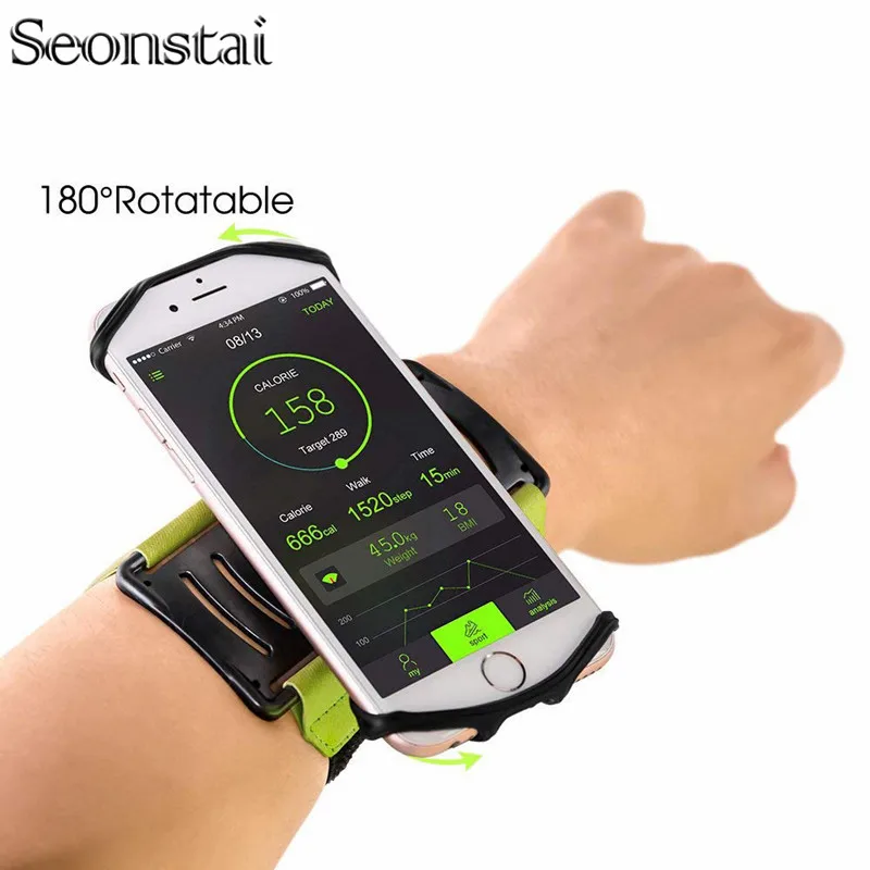 

Sports Armband Case for iPhone X XS MAX 8 7 Plus Universal Rotatable Wrist Running Sport Arm Wristband Bag for 4-6.5 inch Phone