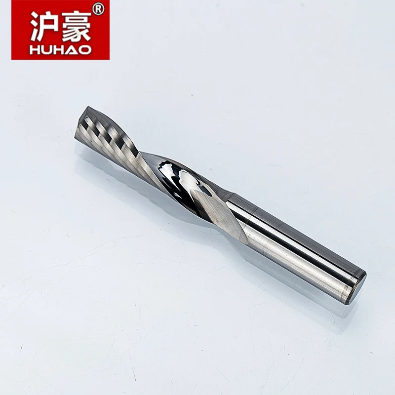 1pcs HUHAO 6mm Single Flute Spiral Cutter 2A High Qualit Router bit CNC For Acrylic PVC MDF End Mill Carbide Milling Cutter