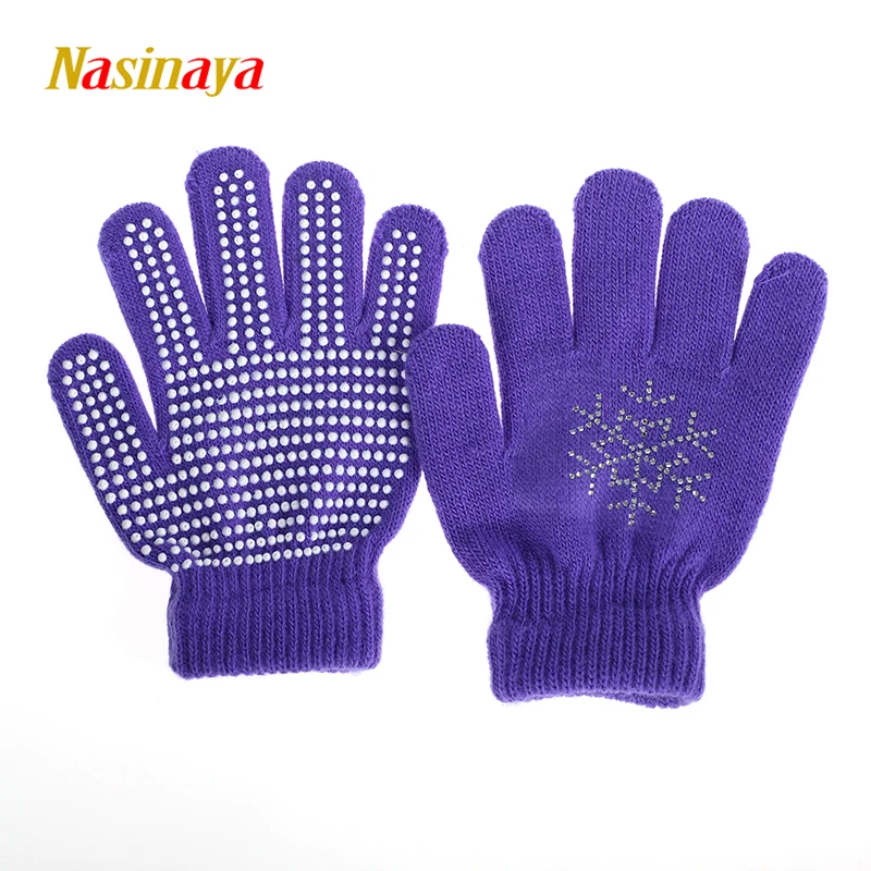 Nasinaya Figure Skating Competition Training Children's Gloves Adult Magic Knitted Gloves Elastic Warm Snow Protective Hands