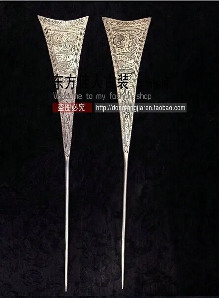 Qiannvyouhun Female Ghost Loves the Scholar Ethnic Fashion Miao Silver Hair Stick Ancient Chinese Hair Making Hair Accessory