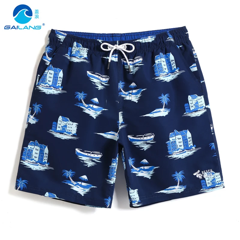 Gailang Brand Men's Beach Shorts Board Boxer Trunks Shorts Short Bottom Quick Drying Bermuda Swimwear for Men Swimsuits Summer