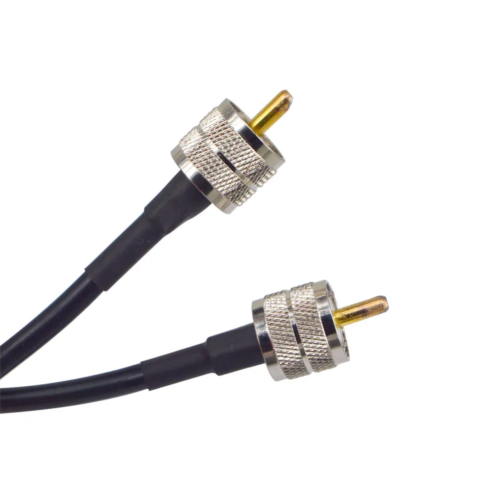 RG8X Coax Coaxial Antenna 15M 10M Cable UHF Male to UHF Male Connectors 50 OHM Jumpers Amateur CB Radio Antenna Cable Wire