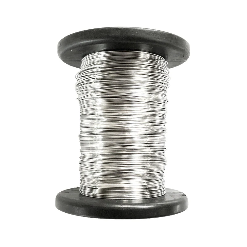 Fio de Enrolado Brilhante Fio Desenhado a Frio Fio ss Faça Você Mesmo Duro ou Macio Aço Inoxidável 100 m Lote 0.1 mm 0.2 mm 0.3 mm 0.4 mm 0.5 mm 316
