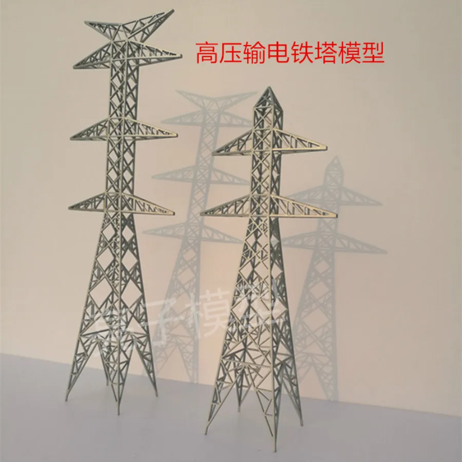 Sand Table Model High Voltage Tower Transmission Tower Cable Tower Model Plastic Barrel Tower