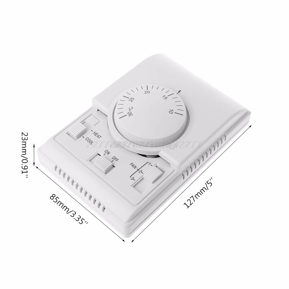 220V Room Mechanical Thermostat Control Air Conditioner Fan Coil Temperature Controller My02 19 Dropship