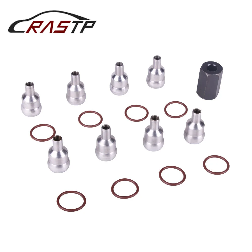 RASTP-8 Pcs/Set  6.0L High Pressure Oil Rail Ball Tube Repair kit with Tool New for Ford F-250/F-350 2003-2010 RS-BTD016