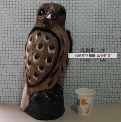 simulation cute owl 13x16x38cm model polyethylene&furs owl model home decoration props ,model gift d862