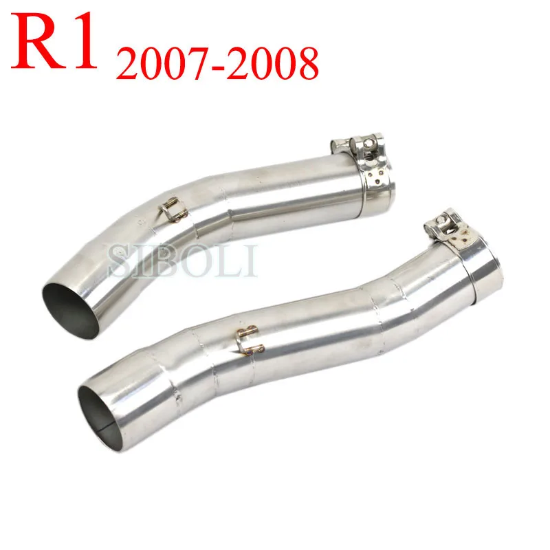 R1 Motorcycle Exhaust Middle Link Modified Pipe For Yamaha YZF-R1 2004 2005 2006 2007 2008 2009 2010 2011 2012 2013 2014