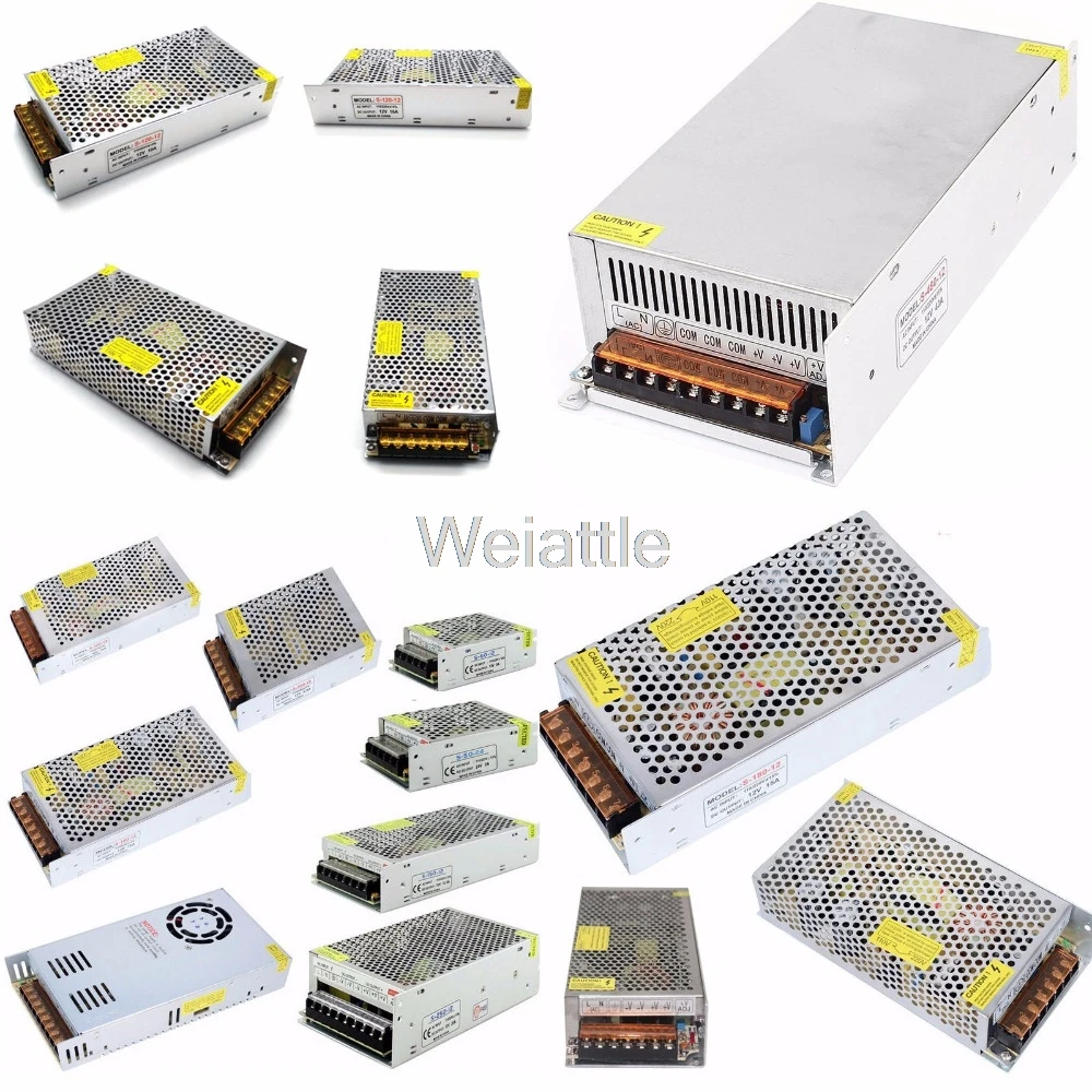 Power Supply 5V 12V 15V 18V 24V 36V 48V 60V Transformer 36W 60W 100W 120W 150W 180W 200W 300W 360W 400W 480W 500W 600W SMPS