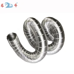 50cm length 304 stainless steel duct Ventilation fume hot air steam exhaust pipe Various Flexible 32mm-100mm diameter