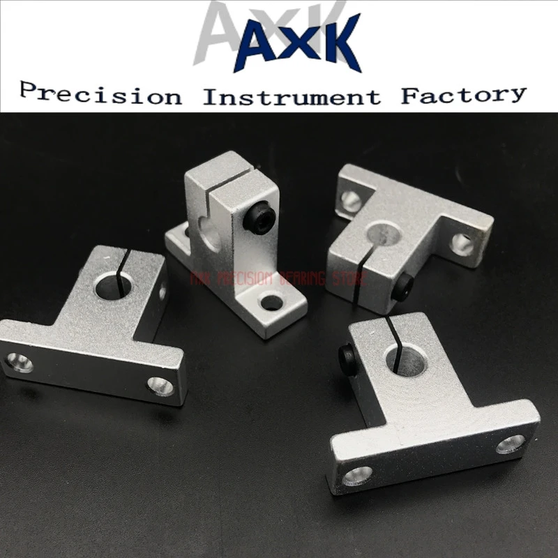 AXK Linear Rail Cnc Router Parts Hot Sale 2pc Sk13 13mm Linear Bearing Rail Shaft Support Xyz Table Cnc Router Sh13a