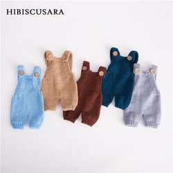 Newborn Baby Photography Clothing Overalls Handmade Kniited Infant Crochet Suspender Pants Bib Overall Pictures Outfits