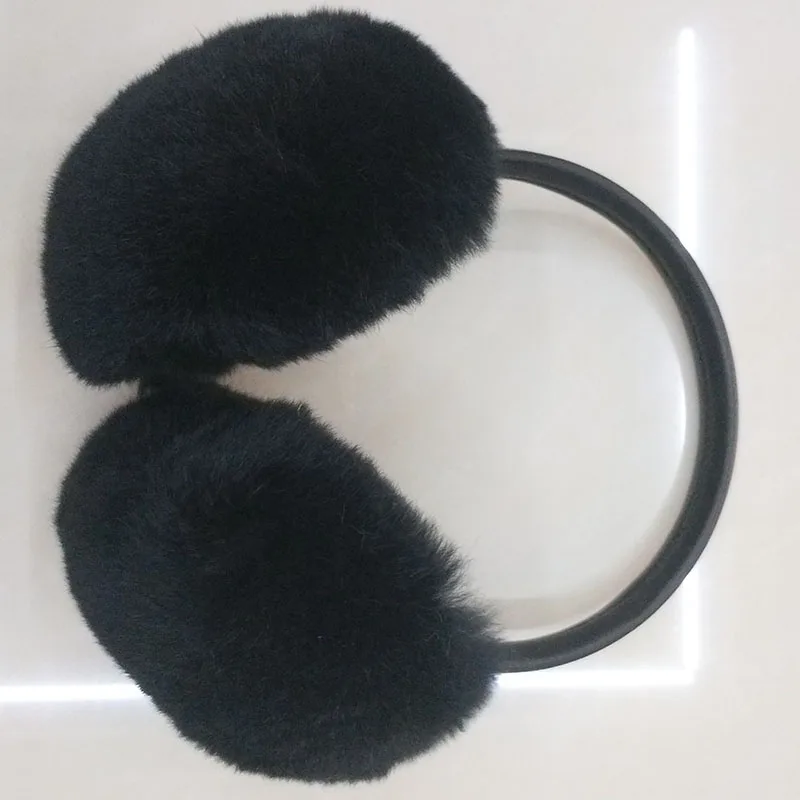 HSPL Real Rabbit Fur Earmuffs Elegant Bow Ear Warmer Winter Lovely For Girls Cute New Fashion Ear Warmers