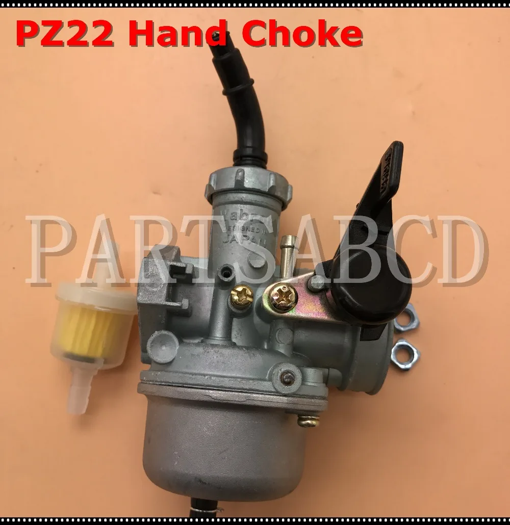 Pz22 기화기 22mm 흡기 카브 핸드 초크 110cc 125cc atv 쿼드 먼지 자전거 카트 부품 이동