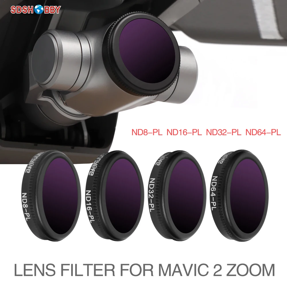 

Sunnylife ND8-PL + ND16-PL + ND32-PL + ND64-PL Lens Filter for DJI MAVIC 2 ZOOM Drone Accessories