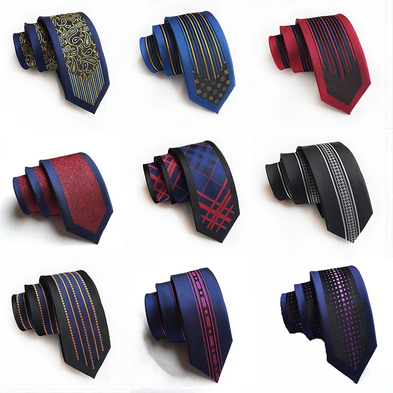 Corbatas ajustadas de 6cm para hombre, corbata estrecha de boda de estilo británico, regalos de moda informal, novedad