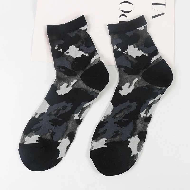 DONG AI 3 Pairs Cotton Socks Women Summer Camouflage Korean army green New Military Ankle Socks Female Jungle Classic Girl Socks