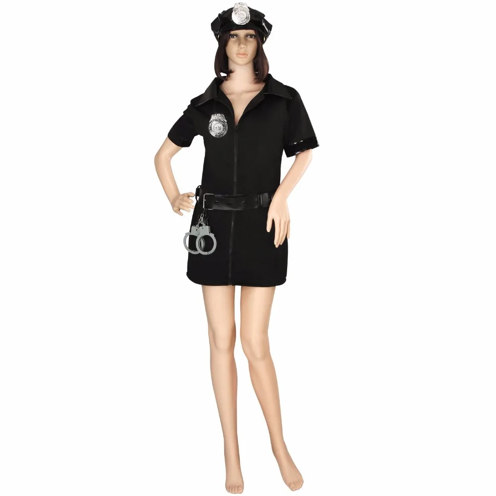 Sexy Cop Lady Costume Police Women Dress Police Role Play Cosplay Uniform Naughty Police Officer Outfit Women Fancy Dress for Ha