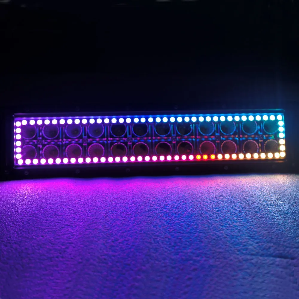 Car Accessories 240W 42 Inch RGB Led Work Light Bar Offroad Vehicle 4X4 APP Bluetooth Control Strobe Multicolor Led Light