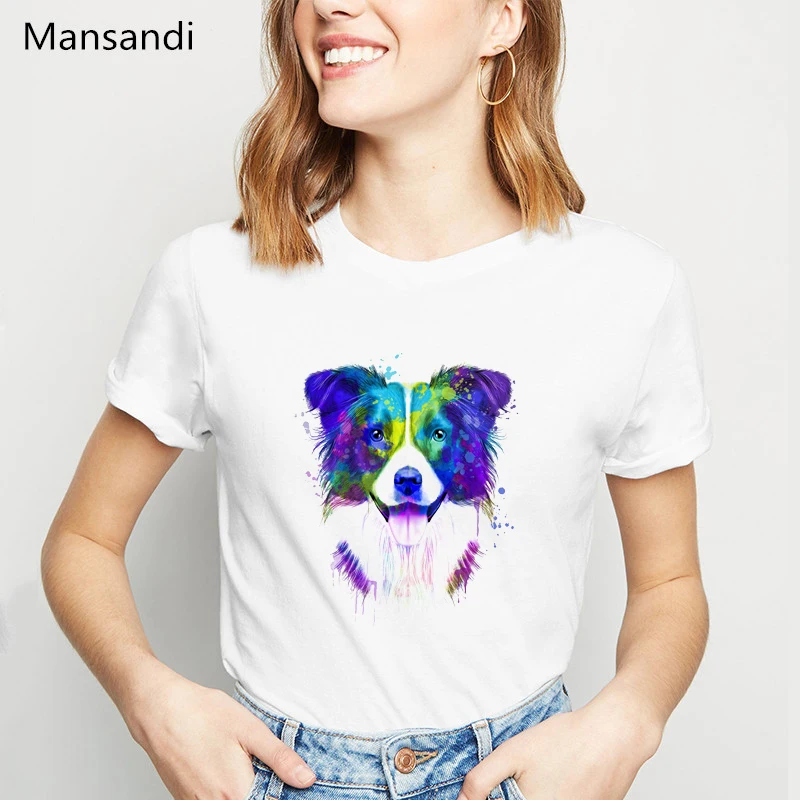 watercolor Jack russell terrier animal printed t shirt women clothes 2021 harajuku shirt Dog Lovers funny tshirt femme t-shirt