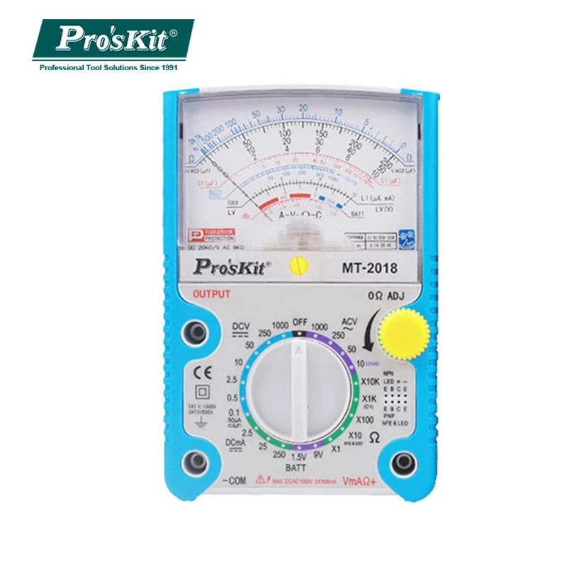 ProsKit MT-2018 Protective Function Analog Pointer Multimeter Safety Standard Professional