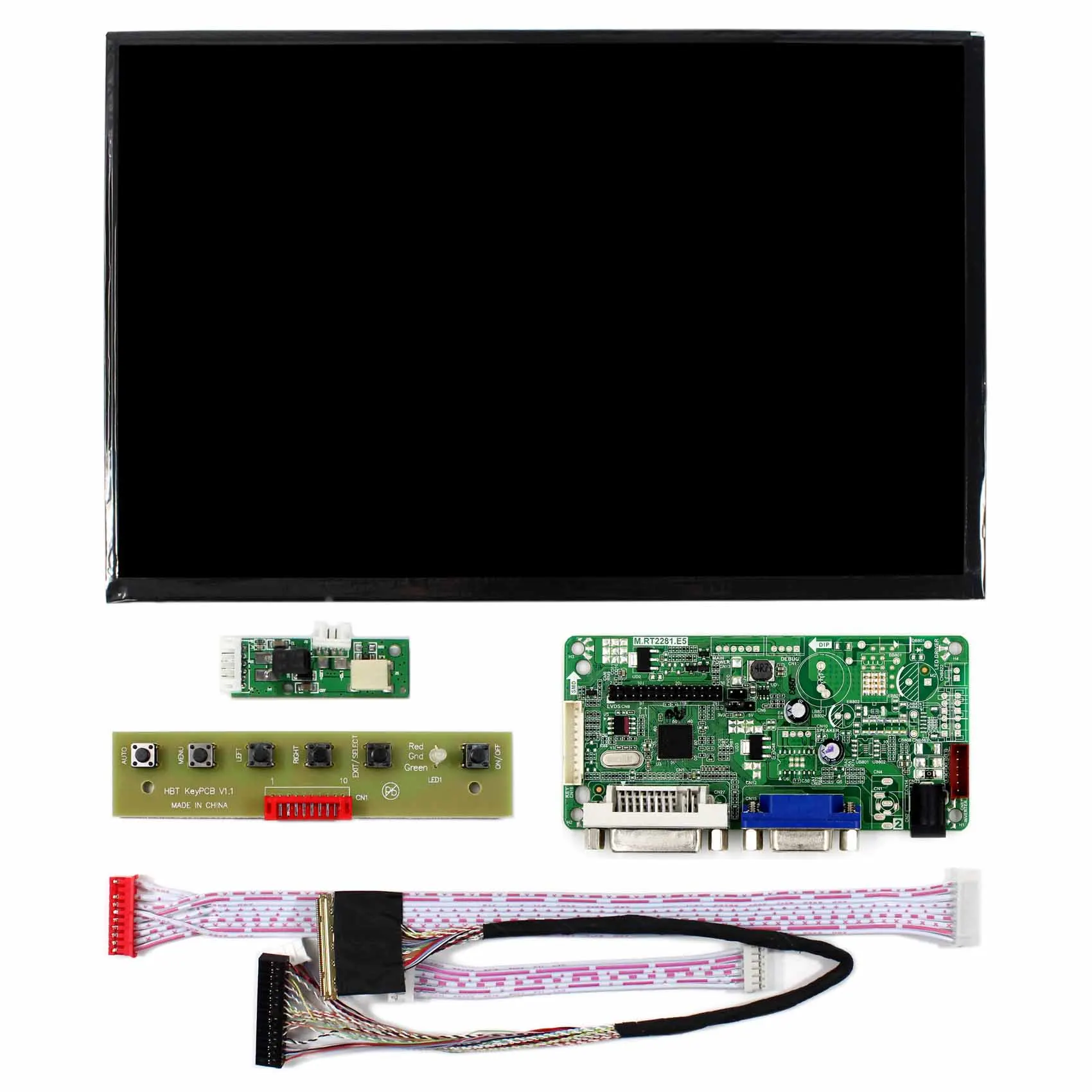 DVI+VGA LCD Controller Board RT2281 With 10.1inch 1920x1200 B101UAN02.1 AHVA LCD Panel