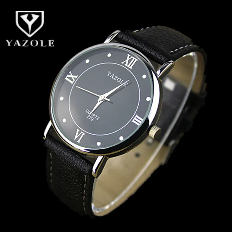 Top Brand YAZOLE Wrist Watch Men Watch Fashion Men\'s Watch Leather Waterproof Watches Clock relogio masculino erkek kol saati