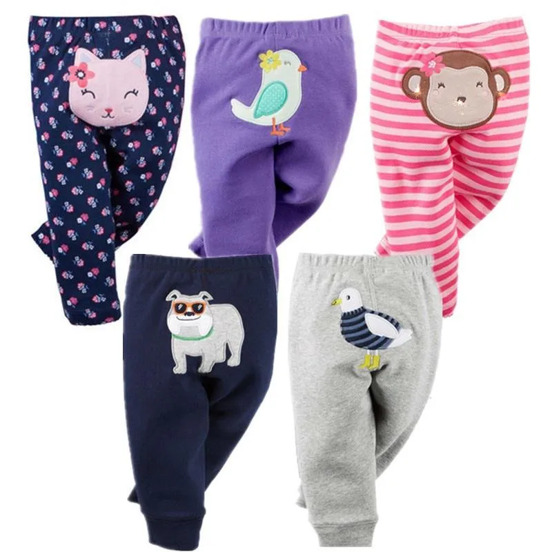 5PCS Cotton Baby Pants Spring Autumn Baby Boy Clothes bear Bebe Trousers Infant  Toddler Girl Leggings Baby Girl Clothes