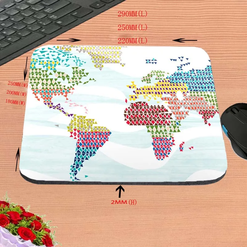 Map Anti-slip New Arrival Customized Mouse Pad Computer Offices PC Nice Office Accessory Gaming Mouse Mat 25x20cm Desk Pad