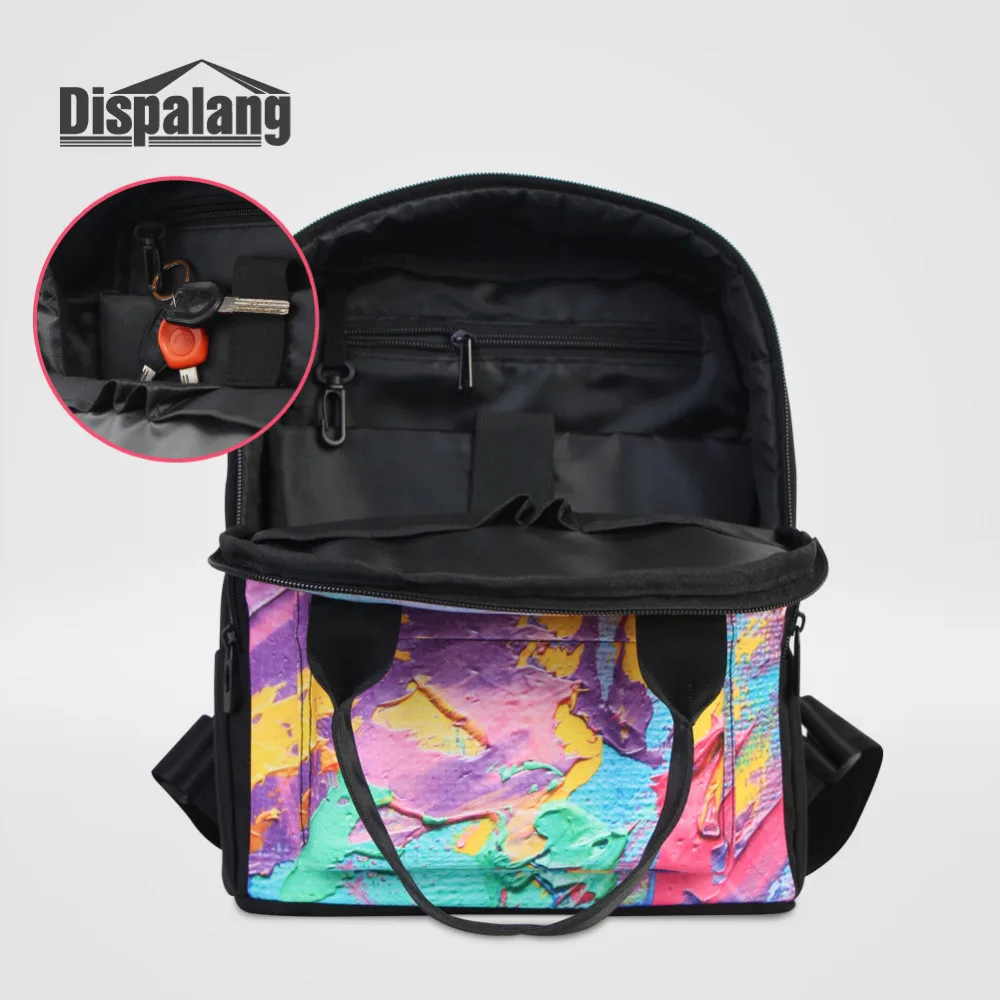 Dispalang Designer Women Backpacks Colorful Print School Bags For Teenagers Girls Female Travel Shoulder Bag Ladies BackPack